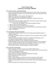Psyc 120 Exam 2 Study Guide