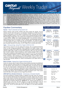 Equities Commentary - Cantor Fitzgerald Ireland