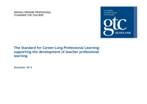 The Standard for Career-Long Professional Learning: supporting the