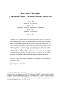A Theory of Rumor, Communication and Revolution