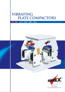 pv 300 - 450 - 600 - 700 - 850 vibrating plate compactors