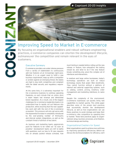 Improving Speed to Market in E-commerce