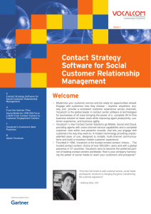 Contact Strategy Software for Social Customer Relationship