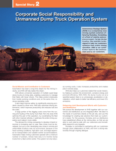 Corporate Social Responsibility and Unmanned Dump Truck