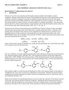 (MAJOR”S) KELLY ELECTROPHILIC AROMATIC SUBSTITUTION