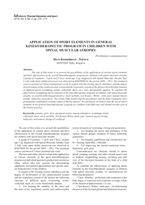 application of sport elements in general kinesitherapeutic program