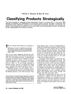 Classifying Products Strategically