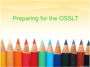 Preparing for the OSSLT - Grand Erie District School Board