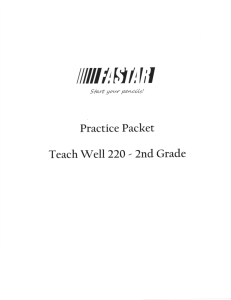 FASTAR Practice Packets – 2nd Grade