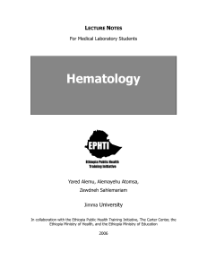 Hematology - The Carter Center