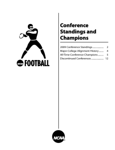 NCAA Division I Football Records (Conference Standings and