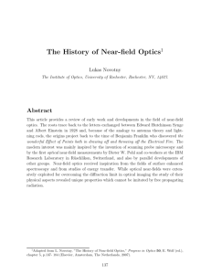 The History of Near-field Optics