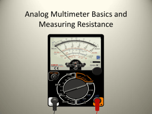 Analog Multimeter Basics and Measuring Resistance 10-5-11