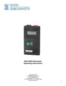 M210 Milli-Ohmmeter Operating Instructions