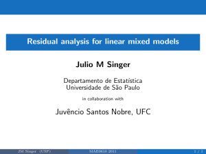 Residual analysis for linear mixed models - IME-USP