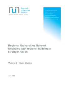 Engaging with regions, building a stronger nation