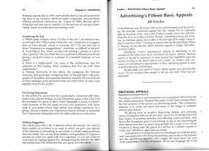 Advertising's Fifteen Basic Appeals