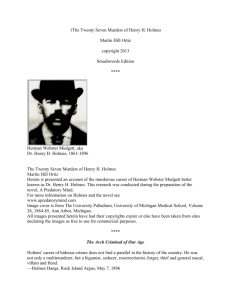 1The Twenty Seven Murders of Henry H. Holmes Martin Hill Ortiz