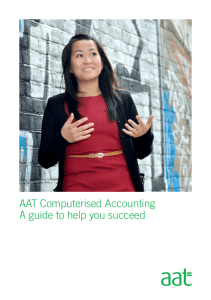 AAT Computerised Accounting A guide to help you succeed