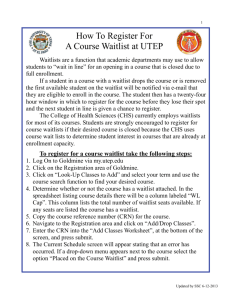 How To Register For A Course Waitlist at UTEP