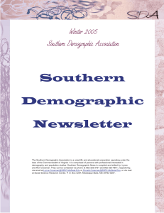 Winter - Southern Demographic Association