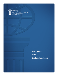 AIU® Online 2015 Student Handbook