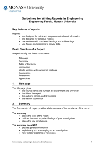 Guidelines for Writing Reports in Engineering