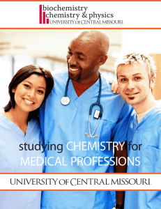 studying CHEMISTRY for MEDICAL PROFESSIONS