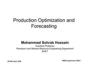 Production Optimization and Forecasting
