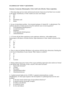 EXAMPLES OF “STEP-1” QUESTIONS Enzymes. Coenzymes