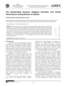 The Relationship Between Religious Attitudes and Family