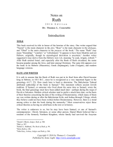 Notes on Ruth