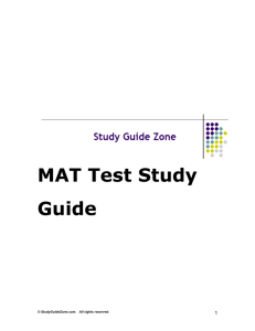 MAT Test Study Guide
