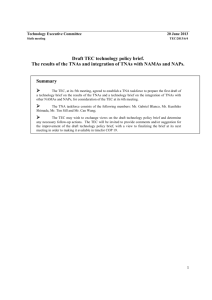 TEC/2013/6/4 Draft TEC technology policy brief