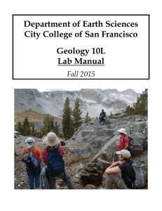 Geology 10 Lab Manual Fall 2015 - FOG