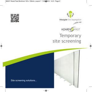 Temporary site screening - Westgate Site Segregation