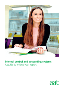 Internal control and accounting systems