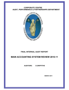 Accounting System Internal Audit Report 2010/11.