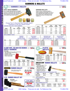 HAMMERS & MALLETS New! New!