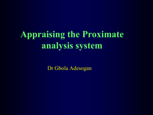 Appraising the Proximate analysis system