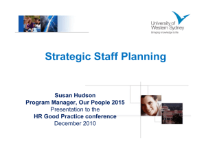 Strategic Staff Planning