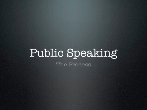 Public Speaking Process