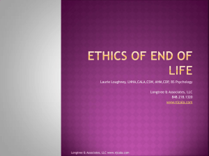 Ethics Of End of Life - Senior Planning Services