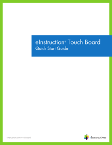 eInstruction® Touch Board - Tate County School District