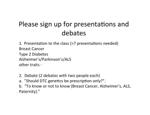 Please sign up for presenta*ons and debates