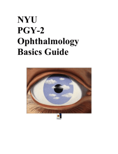 NYU PGY-2 Ophthalmology Basics Guide
