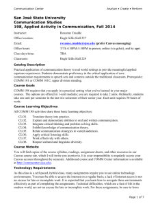 San José State University Communication Studies 198, Applied