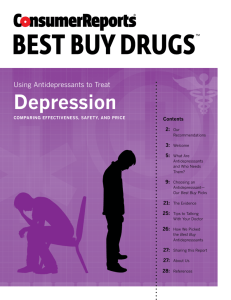 Antidepressants compared - Consumer Reports Online
