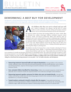 deworming: a best buy for development