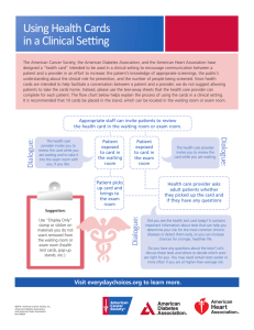 Flow Chart for Using Health Cards in a Clinical
